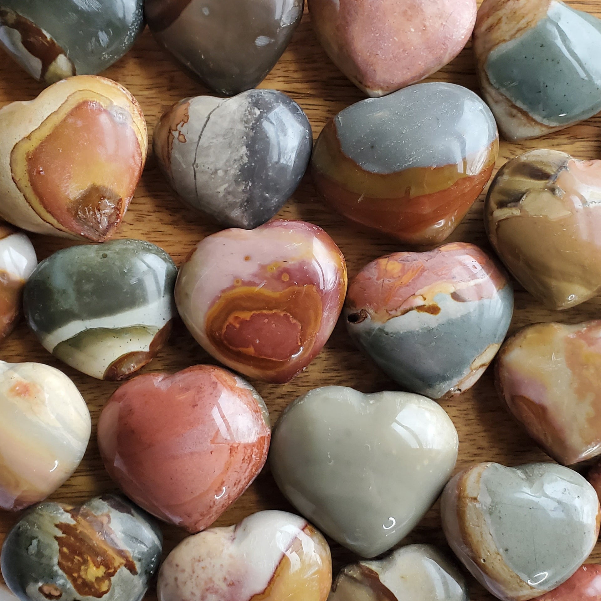 POLYCHROME JASPER HEART - SMALL