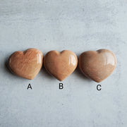 PEACH MOONSTONE HEART