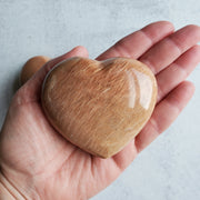 PEACH MOONSTONE HEART