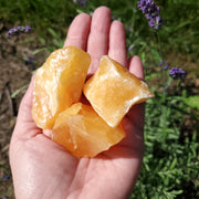 ORANGE CALCITE RAW PIECES