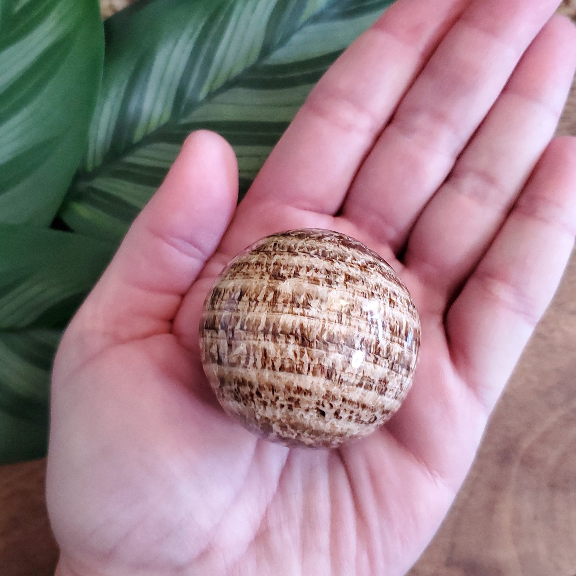 BROWN ARAGONITE SPHERE