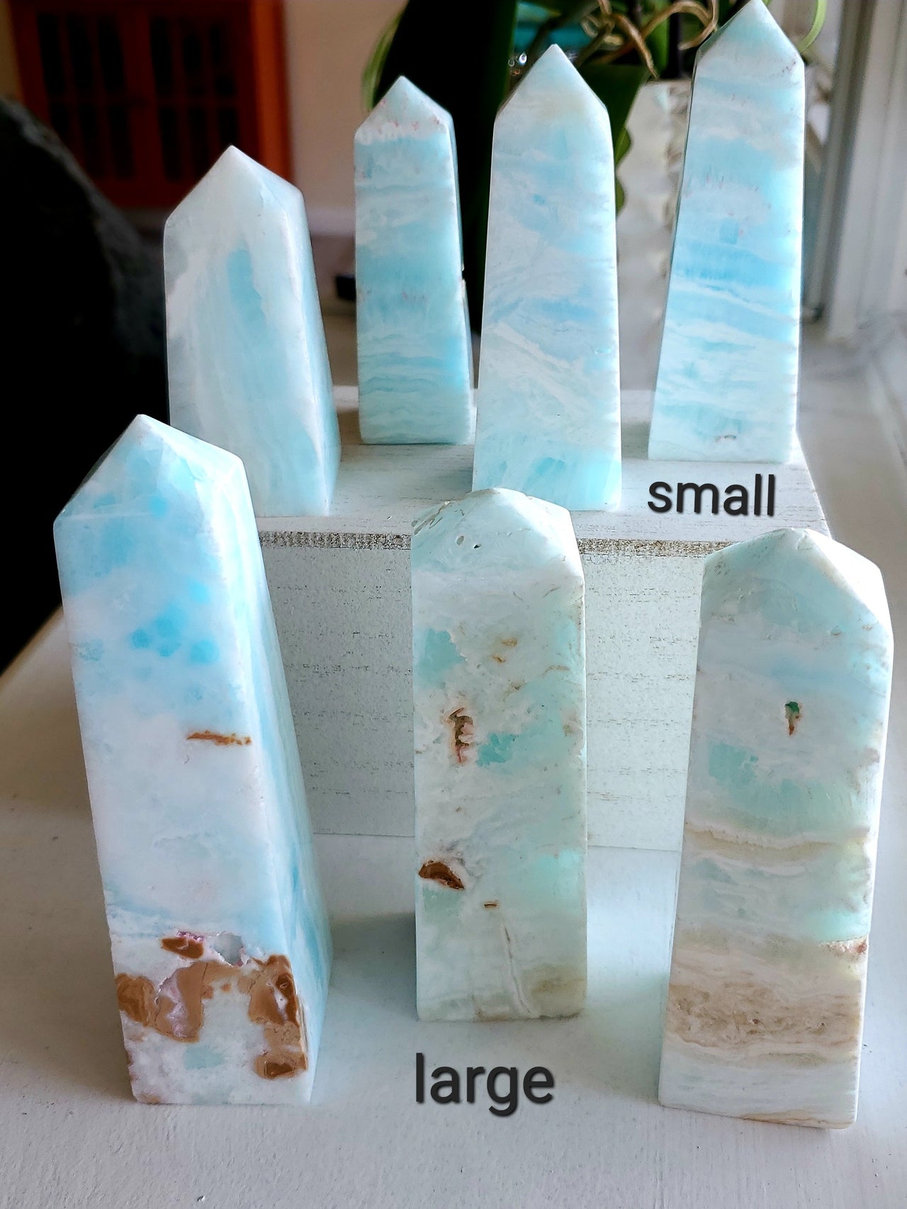 CARIBBEAN BLUE CALCITE OBELISK
