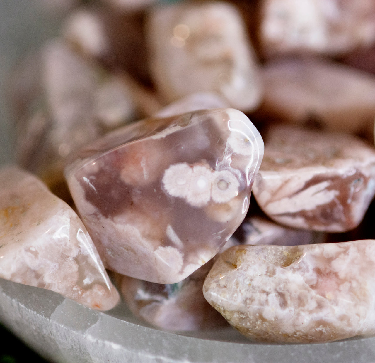 FLOWER AGATE TUMBLE
