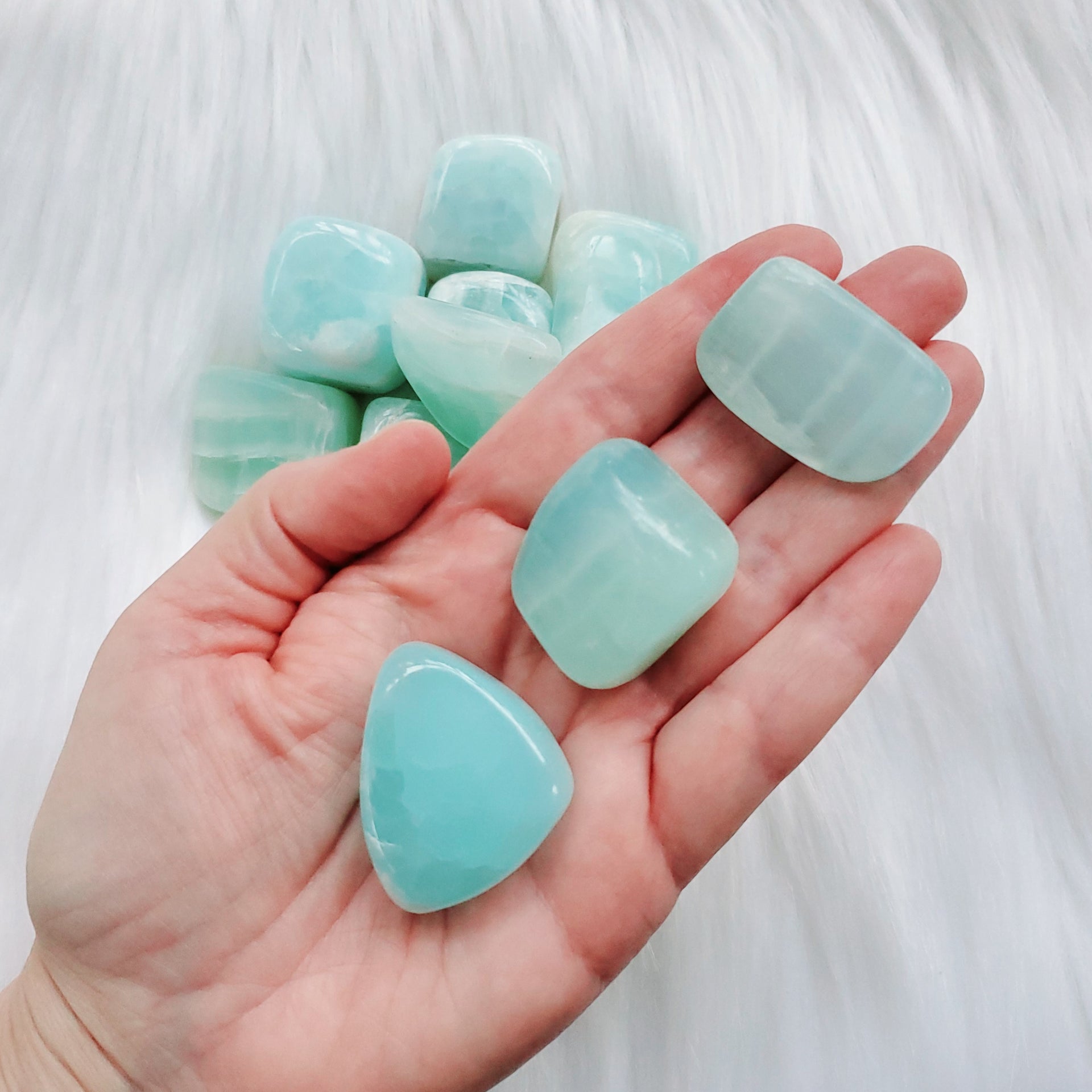 CARIBBEAN BLUE CALCITE TUMBLE