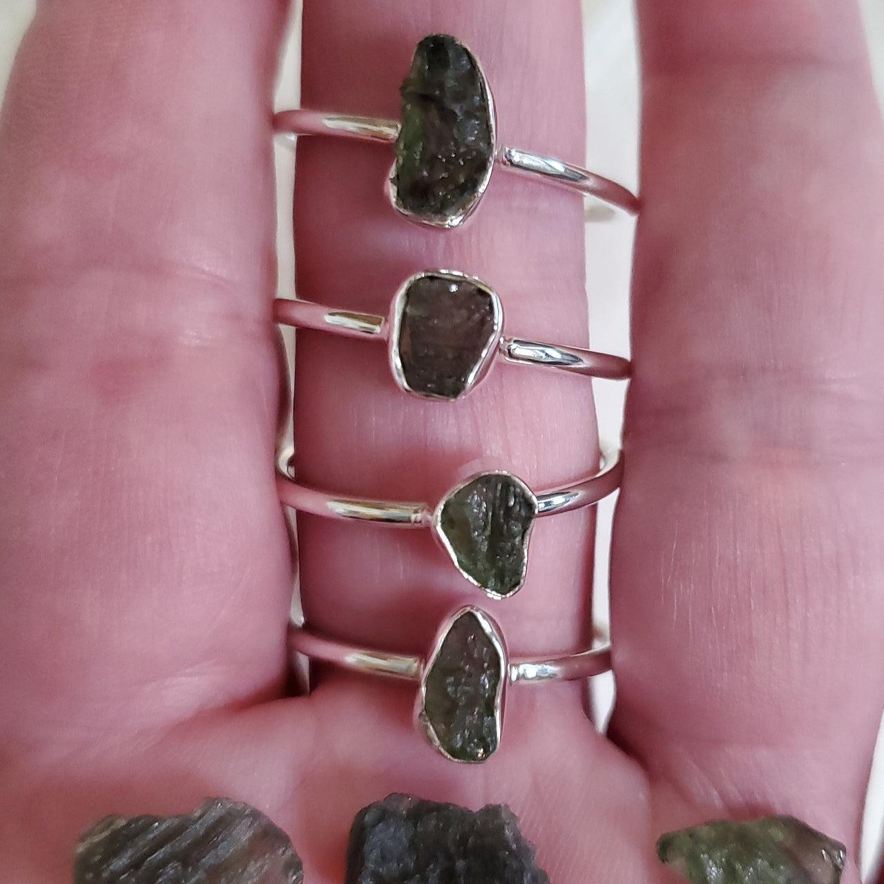 MOLDAVITE RING